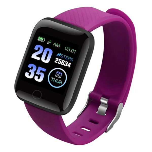 Smartwatch Blood Pressure Monitoring Fitness Wrist Band Bracelet 116 Plus Smart Watch